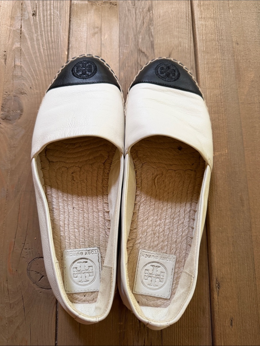 Tory Burch Color Block Leather Espadrille Flats